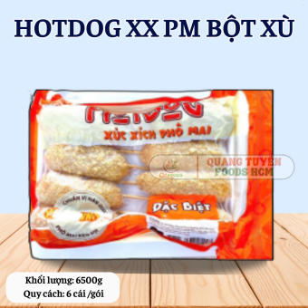 HOTDOG XÚC XÍCH PHÔ MAI TẨM BỘT XÙ HD 6C 500G TH25