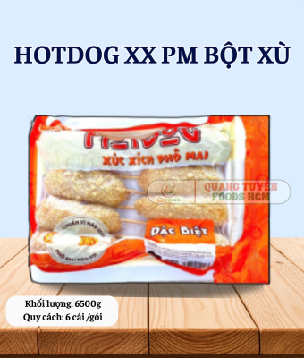 HOTDOG XÚC XÍCH PHÔ MAI TẨM BỘT XÙ HD 6C 500G TH25