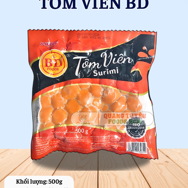 TÔM VIÊN BD 80V 500G 