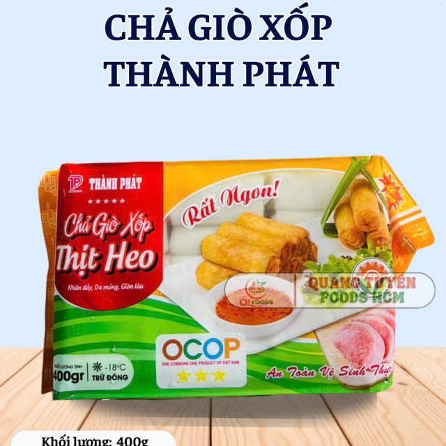 CHẢ GIÒ XỐP THÀNH PHÁT 25-30C 400G
